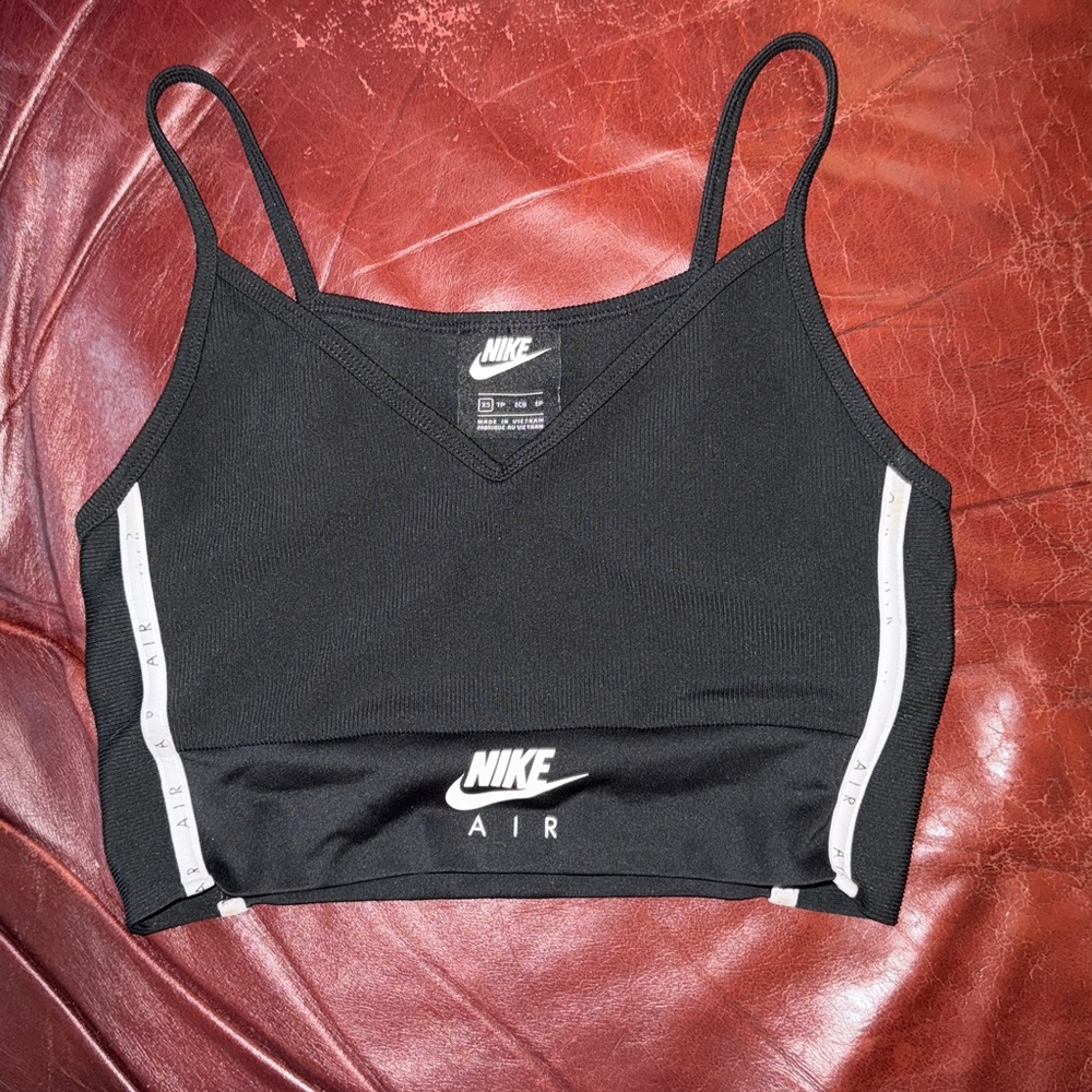 Nike Black Ribbed Sports Top
